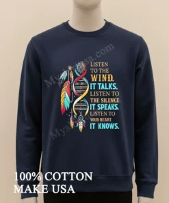 Listen To The Wind Dna Dreamcatcher Feathers funny america t-shirts