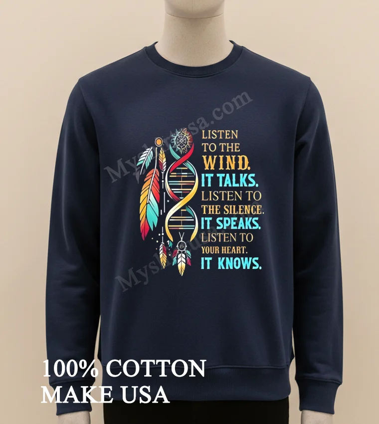 Listen To The Wind Dna Dreamcatcher Feathers Shirt Long Sleve Shirt