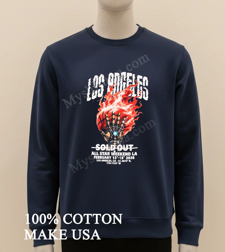 Los Angeles All Star Weekend 2026 Infinity Gauntlet Basketball Shirt Long Sleve Shirt