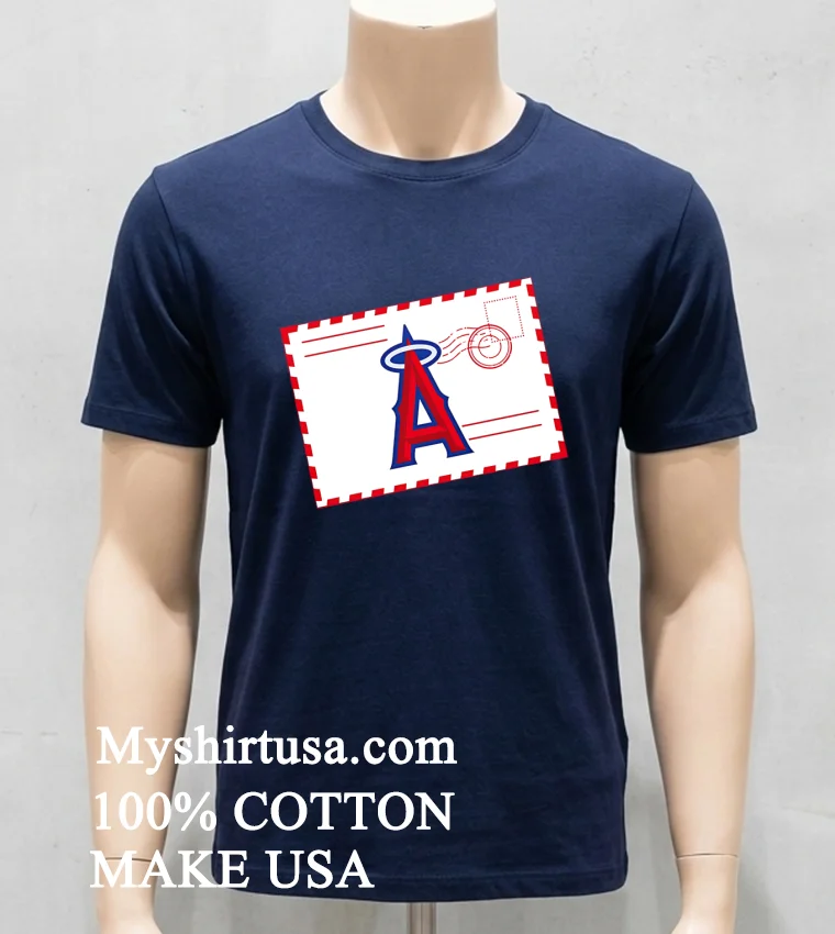 Los Angeles Angels Giveaway 2025 Shirt Navy Shirt