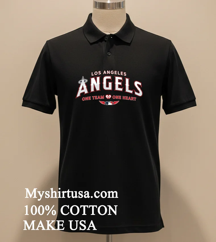 Los Angeles Angels One Team One Heart Mlb Shirt Balck Shirt 2