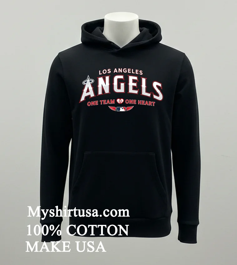 Los Angeles Angels One Team One Heart Mlb Shirt - balck-shirt Los Angeles Angels One Team One Heart Mlb Shirt Balck Shirt