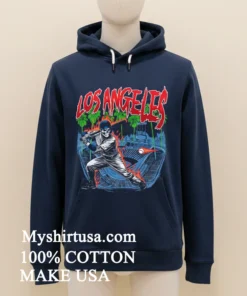 Los Angeles Dodgers Baseball Skeleton Art Shirt