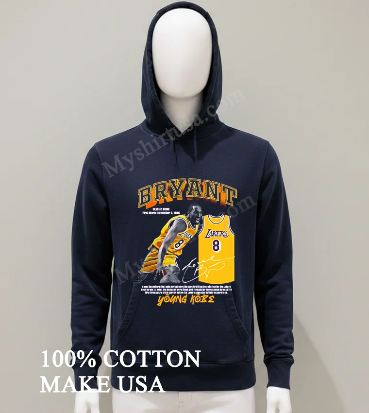 Los Angeles Lakers Bryant Young Kobe Signature Shirt Balck Shirt