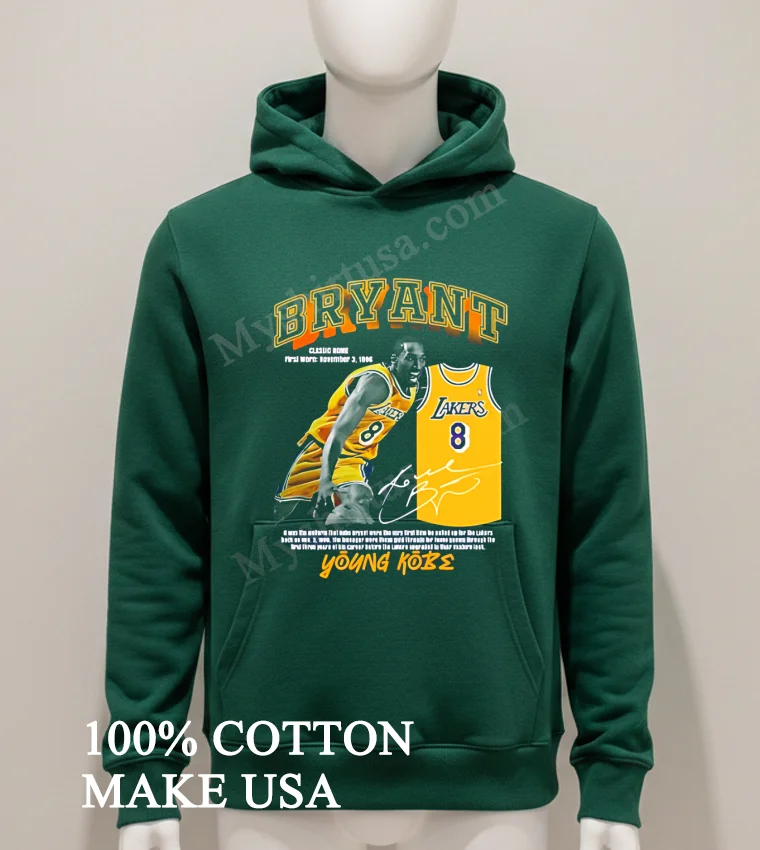 Los Angeles Lakers Bryant Young Kobe Signature Shirt Hoodie Shirt