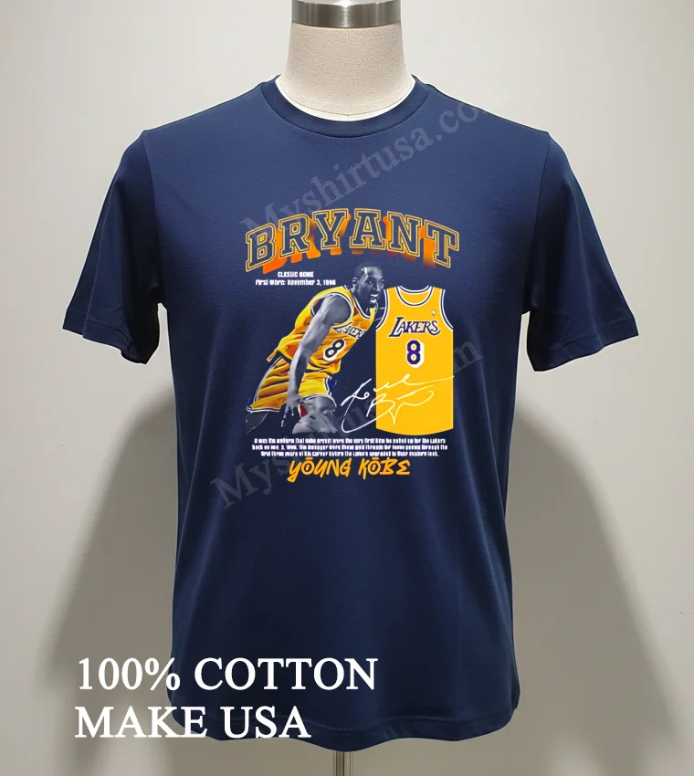 Los Angeles Lakers Bryant Young Kobe Signature funny america t-shirts - navy-shirt Los Angeles Lakers Bryant Young Kobe Signature Shirt Navy Shirt 2
