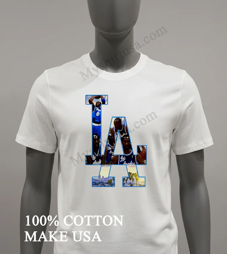 Los Angeles Lakers Kobe Bryant Blue Jersey La funny america t-shirts - white-t-shirt Los Angeles Lakers Kobe Bryant Blue Jersey La Shirt White T Shirt 2