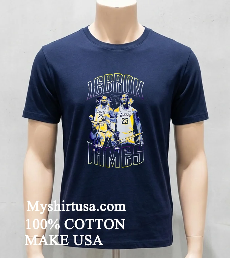 Los Angeles Lakers Lebron James Nba Graphic Night Shirt - navy-shirt Los Angeles Lakers Lebron James Nba Graphic Night Shirt Navy Shirt