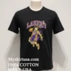 Los Angeles Lakers Mens Basketball Skeleton Player Fire Shirt Balck Shirt