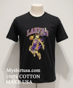 Los Angeles Lakers Men’s Basketball Skeleton Player Fire Shirt