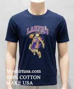 Los Angeles Lakers Men’s Basketball Skeleton Player Fire Shirt