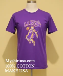 Los Angeles Lakers Men’s Basketball Skeleton Player Fire Shirt