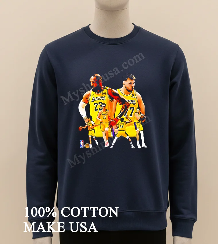 Los Angeles Lakers New Duo 2025 Luka Doncic And Lebron Vintage Shirt Long Sleve Shirt