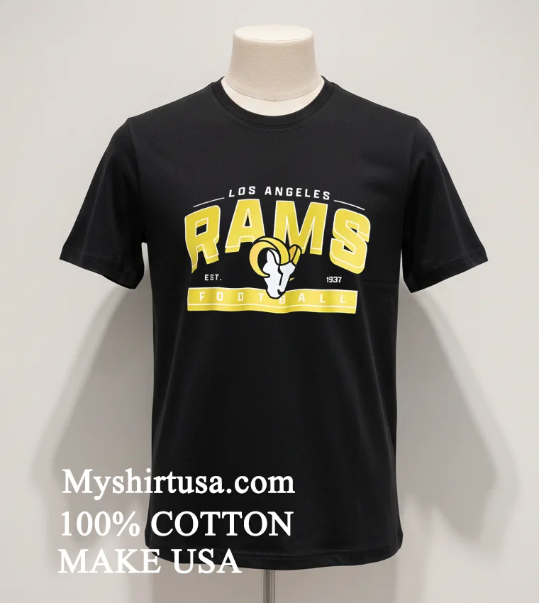 Los Angeles Rams Est 1937 Football Athletic Banner Shirt - balck-shirt Los Angeles Rams Est 1937 Football Athletic Banner Shirt Balck Shirt 1