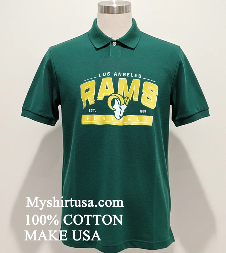 Los Angeles Rams Est 1937 Football Athletic Banner Shirt - green-shirt Los Angeles Rams Est 1937 Football Athletic Banner Shirt Green Shirt