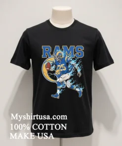 Los Angeles Rams Men’s Football Skeleton Player Burning Shirt