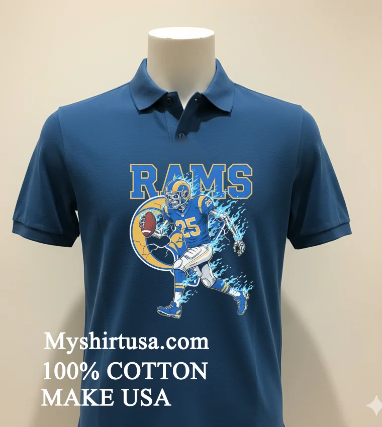 Los Angeles Rams Men’s Football Skeleton Player Burning Shirt - navy-shirt Los Angeles Rams Mens Football Skeleton Player Burning Shirt Navy Shirt 1