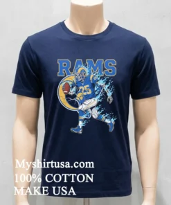 Los Angeles Rams Men’s Football Skeleton Player Burning Shirt