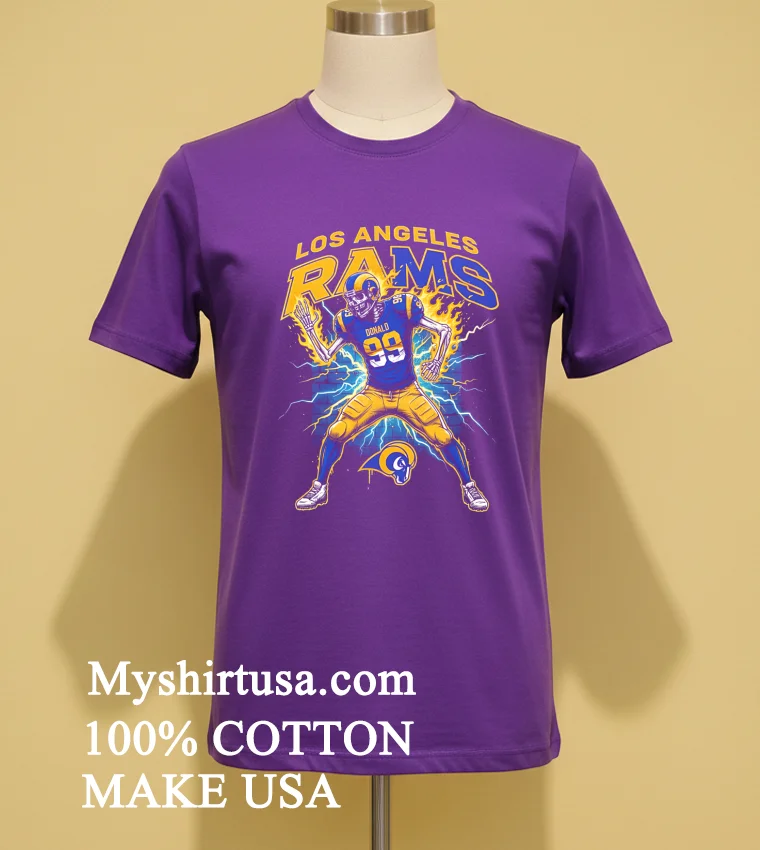 Los Angeles Rams Skeleton Lightning Player Shirt - purple-shirt Los Angeles Rams Skeleton Lightning Player Shirt Purple Shirt