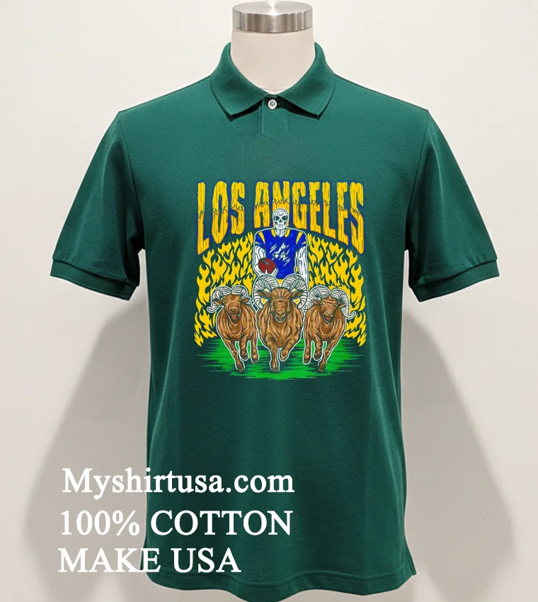 Los Angeles Rams Skeleton Player Leading Rams Shirt - green-shirt Los Angeles Rams Skeleton Player Leading Rams Shirt Green Shirt