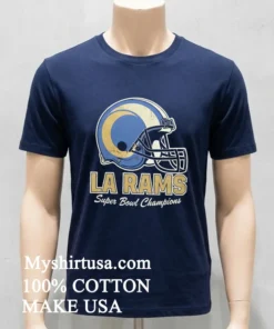 Los Angeles Rams Super Bowl Champions Helmet Retro Shirt