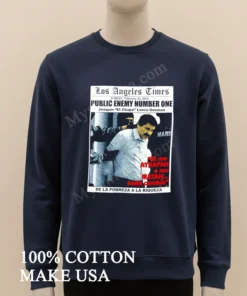 Los Angeles Times Public Enemy Number One Joaquin El Chapo Guzman funny america t-shirts