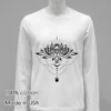 Lotus Flower Om Symbol Moon Shirt White T Shirt