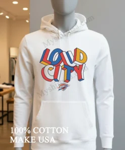 Loud City Oklahoma City Thunder Basketball Team Logo Graphic funny america t-shirts