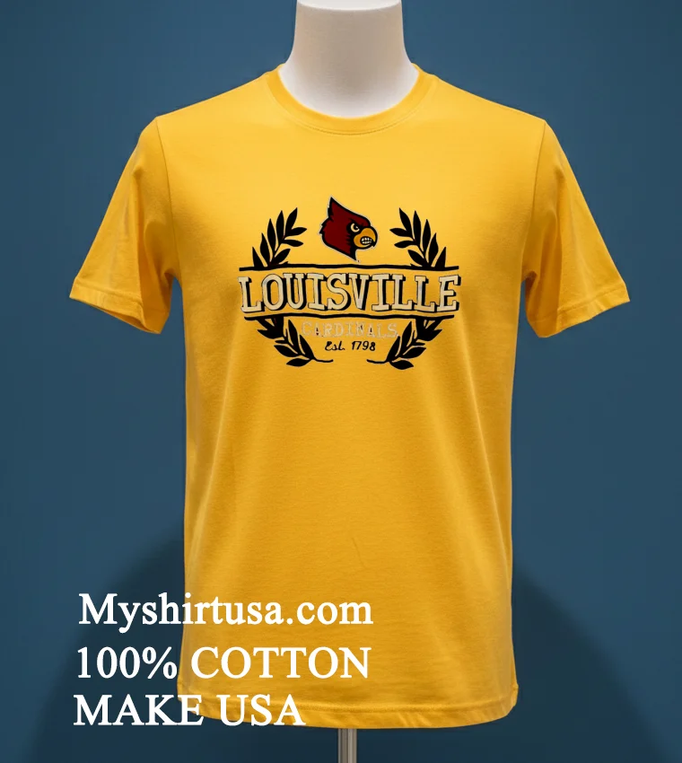 Louisville Cardinals Football Est 1798 Shirt Yellow T Shirt