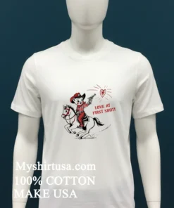 Love At First Shot Cowboy Cat Shirt