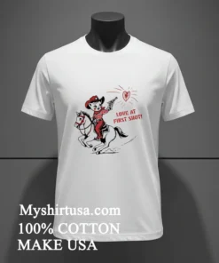 Love At First Shot Cowboy Cat Shirt