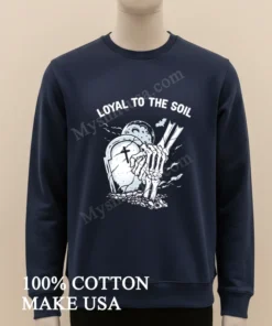 Loyal To The Soil Skeleton Hands Grave Moon funny america t-shirts
