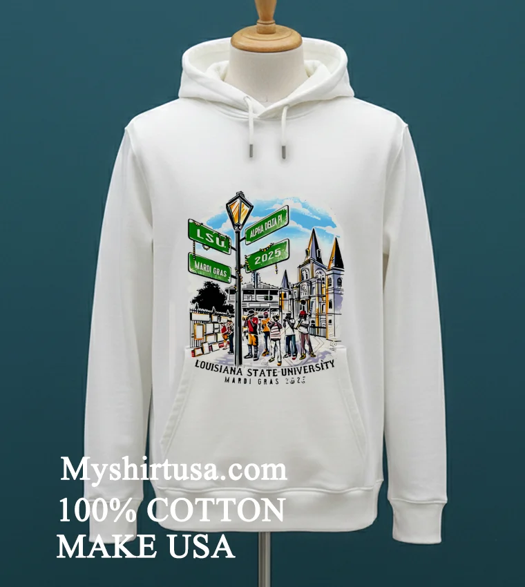 Lsu Alpha Delta Phi Mardi Gras 2025 Shirt White T Shirt