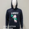 Lucky Porky Pig Green Jacket Top Hat Four Leaf Clover Shirt Balck Shirt