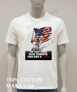 Luffy One Piece American Flag The Only Thing More Powerful Than Hate Is Love funny america t-shirts