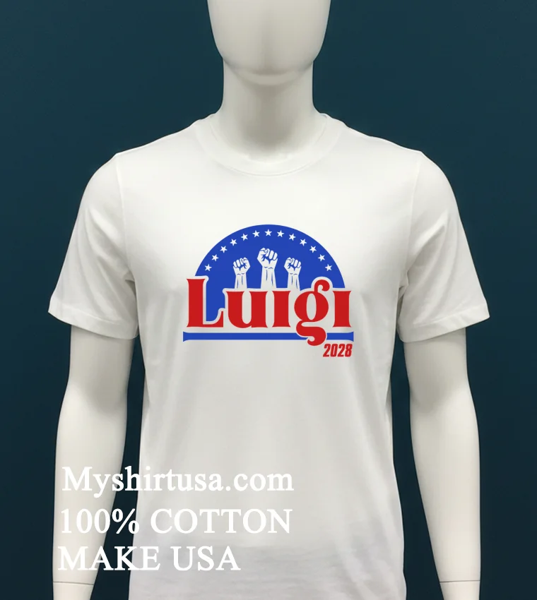 Luigi Mangione 2028 Shirt - white-t-shirt Luigi Mangione 2028 Shirt White T Shirt 3