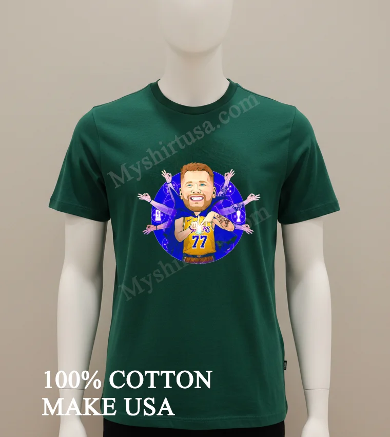 Luka Cartoon La Buddhas Hand Shirt Green Shirt