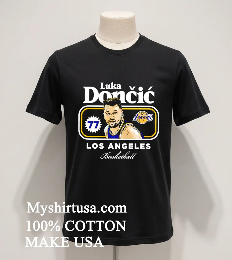 Luka Doncic Los Angeles Lakers Basketball Retro Shirt Balck Shirt
