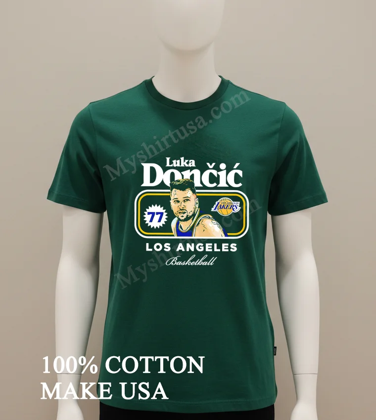 Luka Doncic Los Angeles Lakers Basketball Retro Shirt Green Shirt