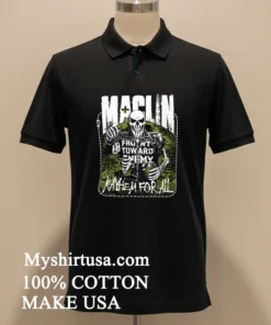 Maclin Skeleton Front Toward Enemy Mayhem For All funny america t-shirts