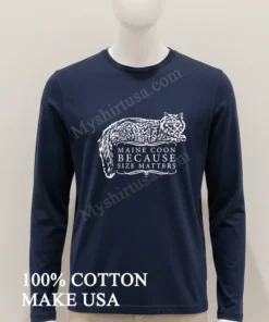 Maine Coon Because Size Matters Cat funny america t-shirts