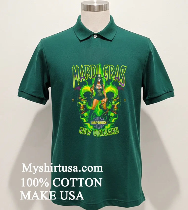 Mardi Gras Street Queen New Orleans Shirt Green Shirt