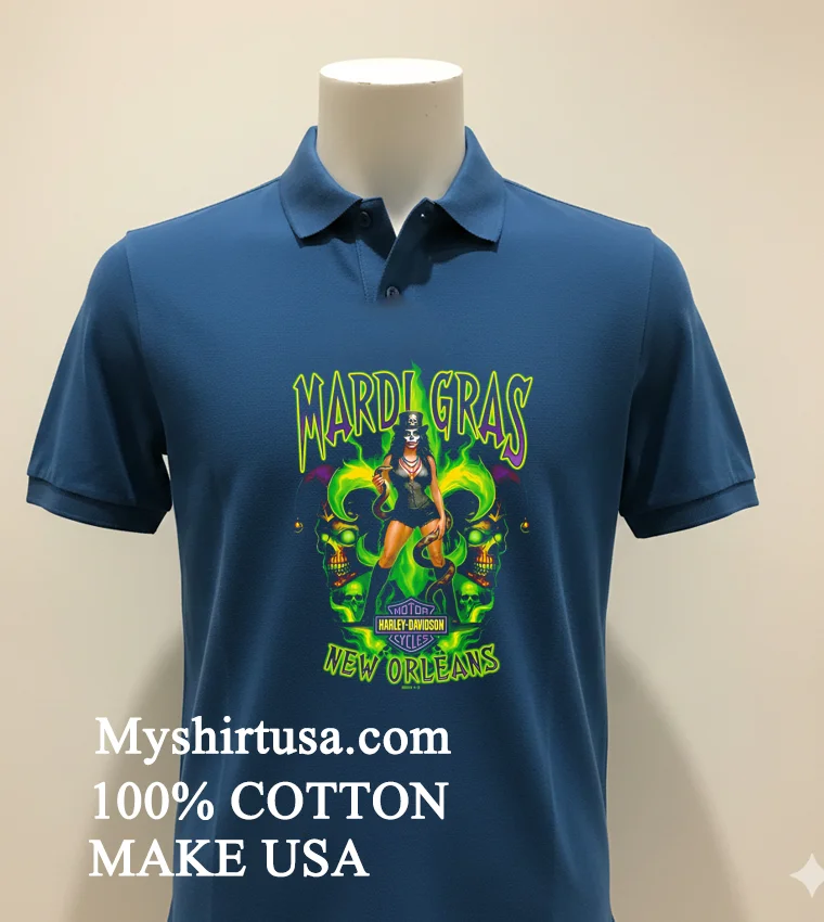 Mardi Gras Street Queen New Orleans Shirt Navy Shirt 1