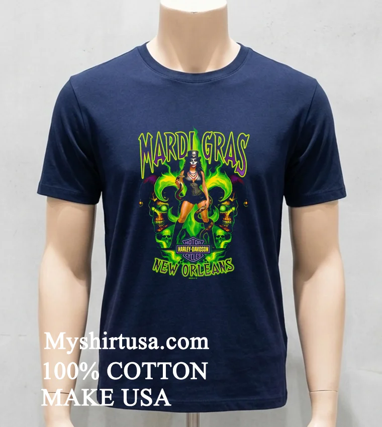 Mardi Gras Street Queen New Orleans Shirt - navy-shirt Mardi Gras Street Queen New Orleans Shirt Navy Shirt