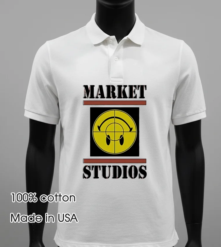 Market Studios Smiley Focus Shirt - white-t-shirt Market Studios Smiley Focus Shirt White T Shirt 1