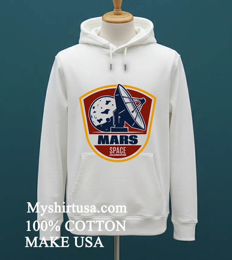 Mars Space Colonization Logo Shirt White T Shirt