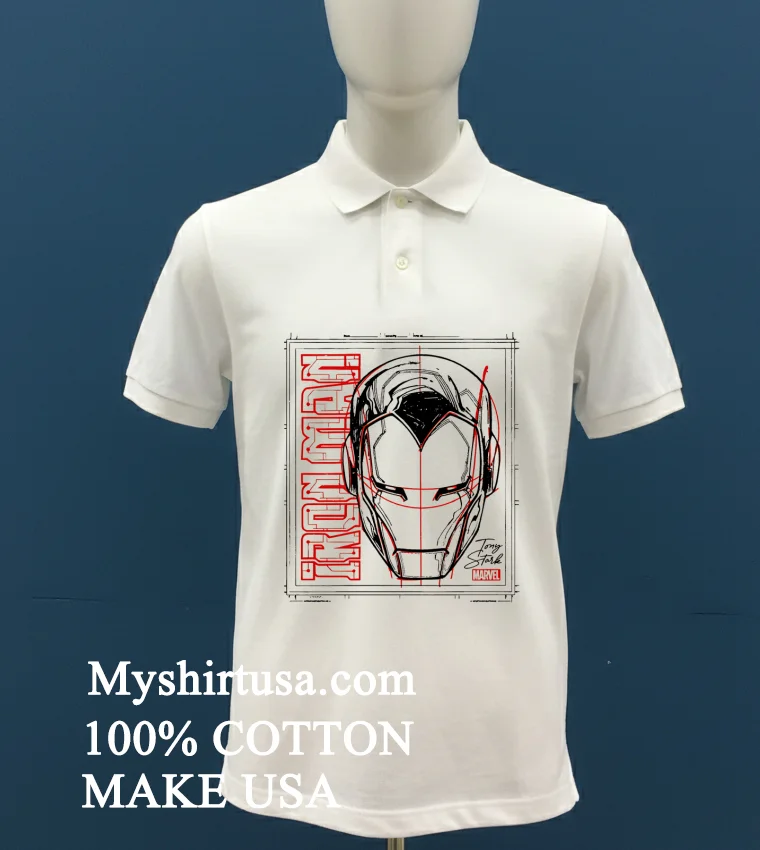 Marvel Iron Man Sketch Shirt White T Shirt 1