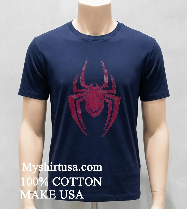 Marvel Spider Man 2 Miles Morales Spider Loho Shirt - navy-shirt Marvel Spider Man 2 Miles Morales Spider Loho Shirt Navy Shirt