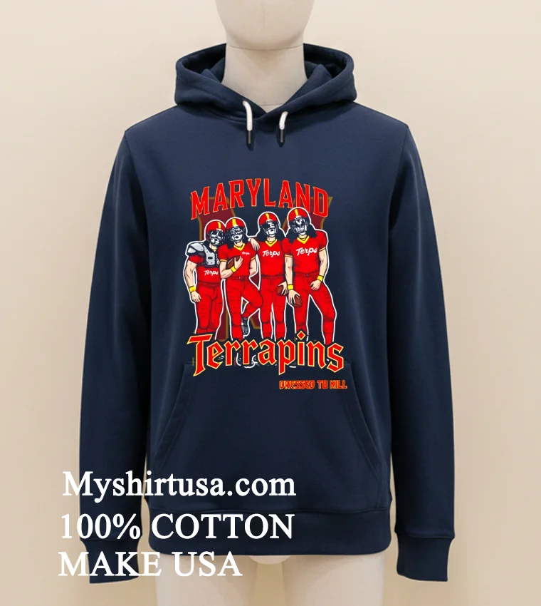 Maryland Terrapins X Dressed To Kill Shirt - navy-shirt Maryland Terrapins X Dressed To Kill Shirt Navy Shirt 1