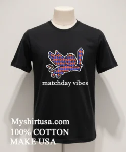 Matchday Vibes Winged Lion With Sword Harlequin Pattern funny america t-shirts